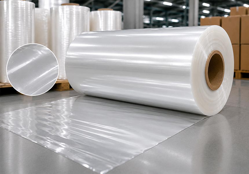Heat Shrink Film Rolls manufactured by Golden Wolf Plastic Factory